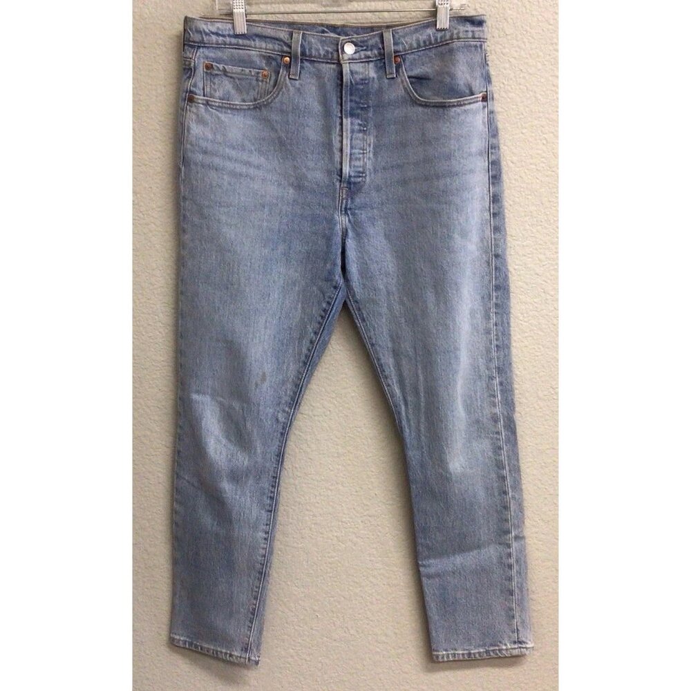 Levi Strauss Jeans 501s Mens 32 X 28 Button Fly Flaw Denim Blue